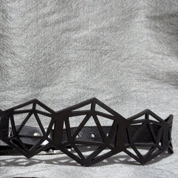 Blasted Skin Oblivion Leather Choker - Picture 2 of 6